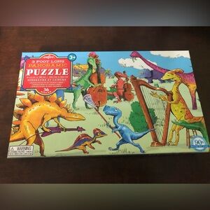 Eeboo dinosaur puzzle 36 large pieces panoramic puzzle kids learning toy ages 3+